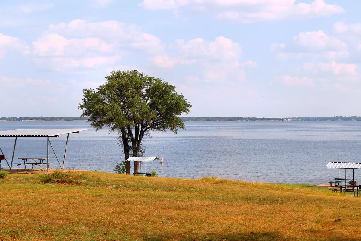 Lake Whitney State Park Brazos River Central Texas USACE-managed lake RV camping 30A and 50A sites