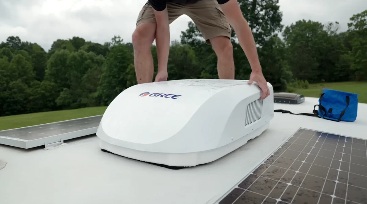 Rooftop AC capacitor swap on-site in Haltom City, TX