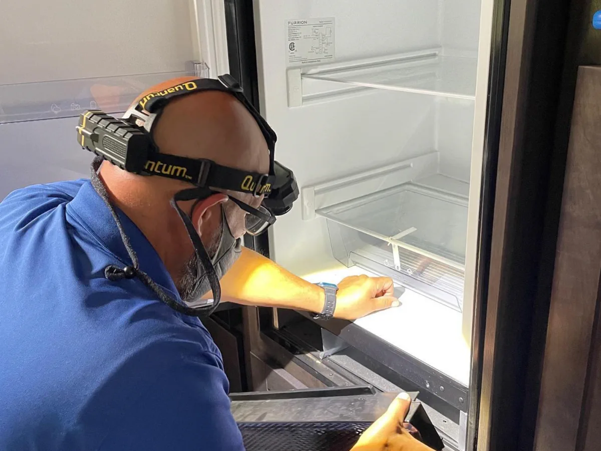 Water inlet valve replacement on a Norcold residential-style fridge