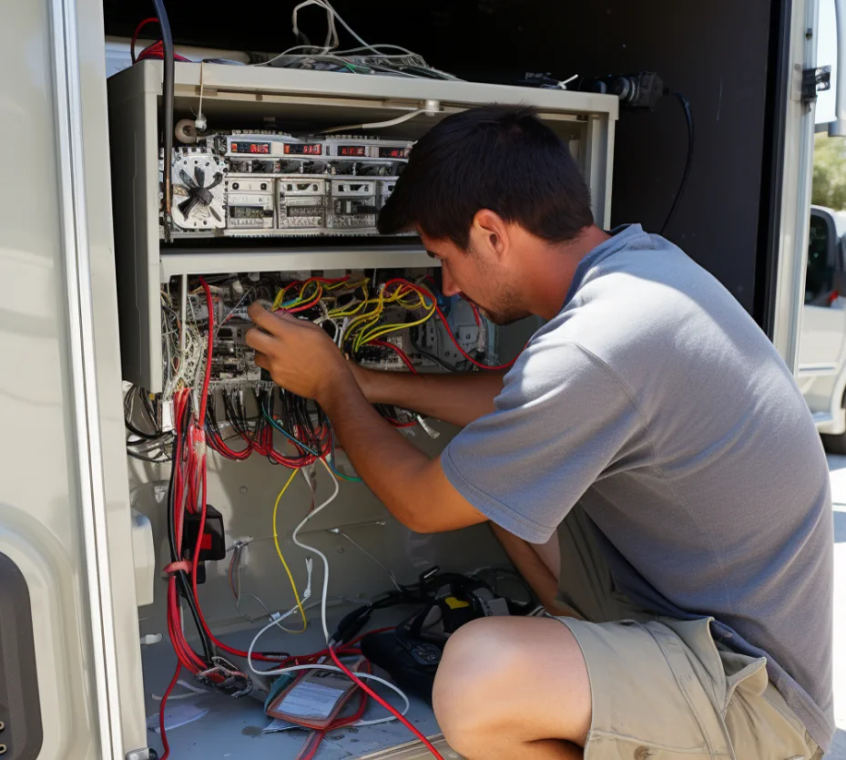 Victron MultiPlus 3000W inverter and Battle Born lithium bank install on a Newmar motorcoach
