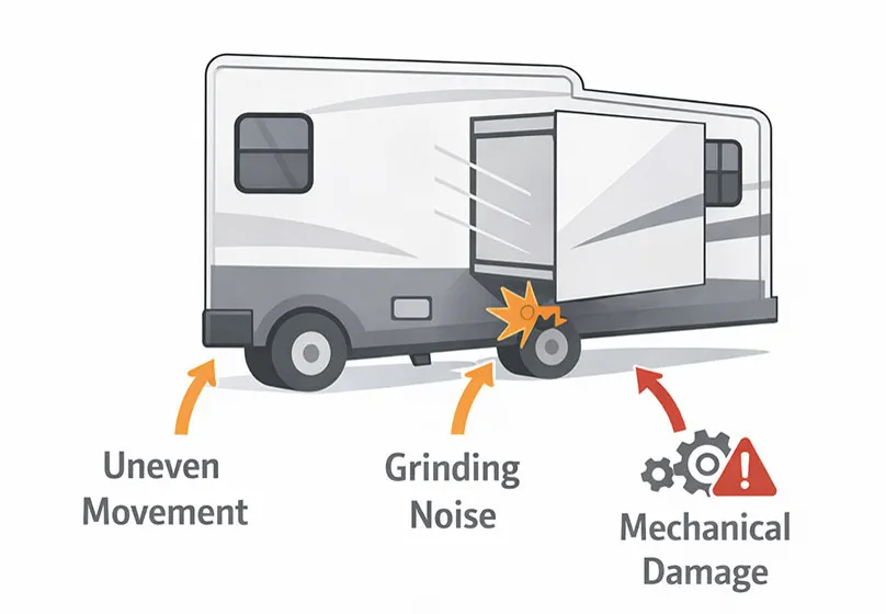 Slide-out repair on-site in Kent, WA