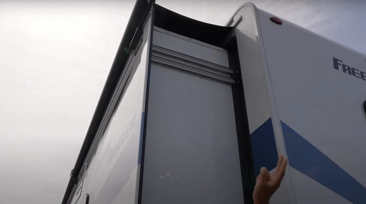 Schwintek slide-out motor replacement on a Class A coach in Idaho