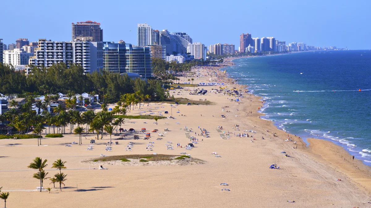 Miami skyline and Biscayne Bay representing the South Florida metro area