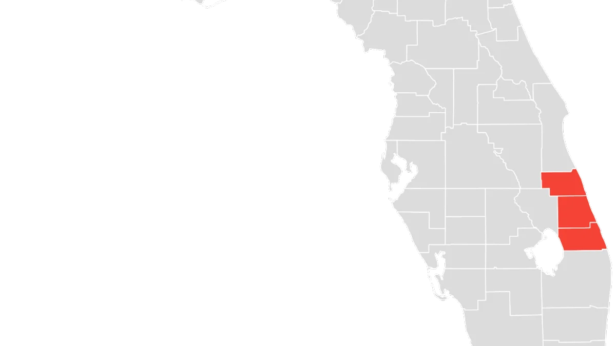 Treasure Coast Florida shoreline along the Indian River Lagoon