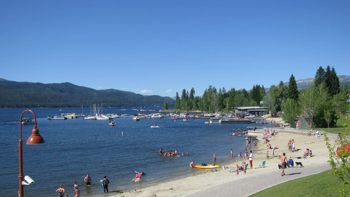 McCall Idaho on Payette Lake in the Central Idaho mountain corridor north of Boise