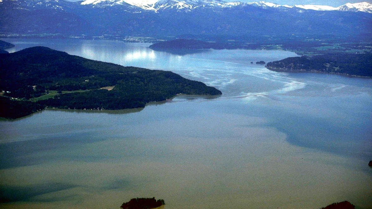 Lake Pend Oreille in the North Idaho Panhandle, the deepest lake in the state