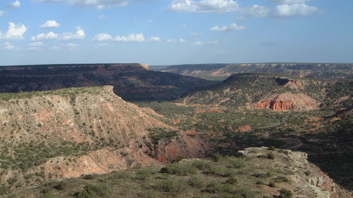 Palo Duro Canyon rim and red-rock walls in the West Texas Panhandle